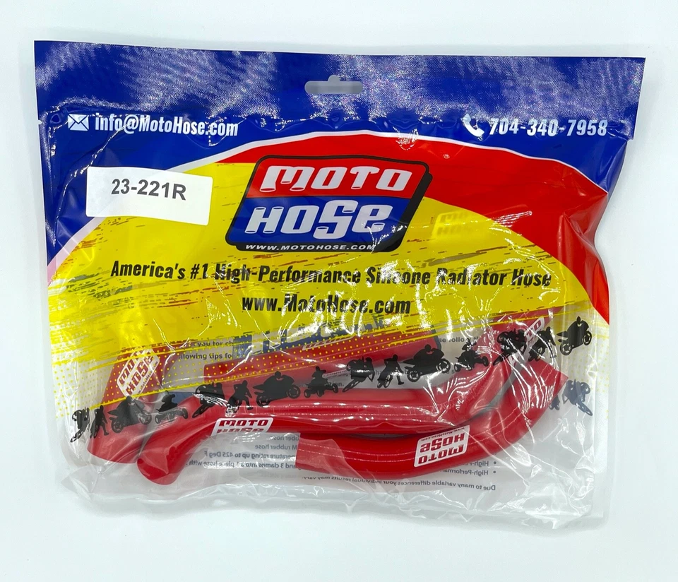 YAM YZ250F 2019-2023 YZ250FX WR250F 2020-23 MANGUERA RADIADOR SILICONA ROJO 23-221R Foto 2 de 3