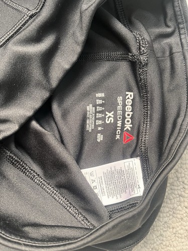 Reebok Black Leggings Size Xs Mesh gym activewear - Picture 5 of 7