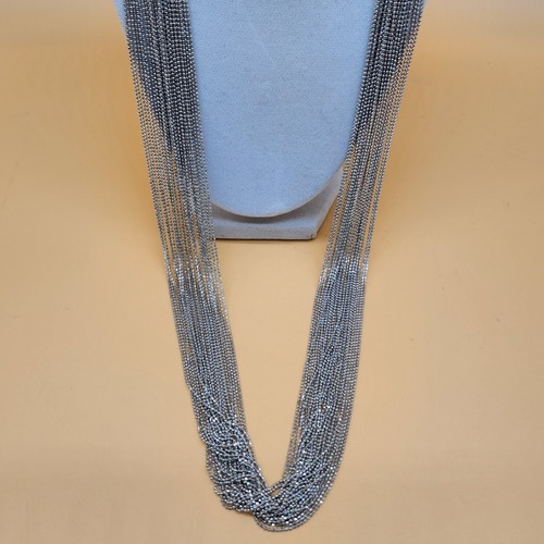 Gabrielle Bruni 925 Italien Sterlingsilber mehrsträngige Halskette 102g, 3,6oz, 32 Zoll - Bild 3 von 12