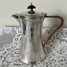 Frank Cobb & Co Silver Plated Art Nouveau Coffee Pot/Lidded Jug, Ratan Handle