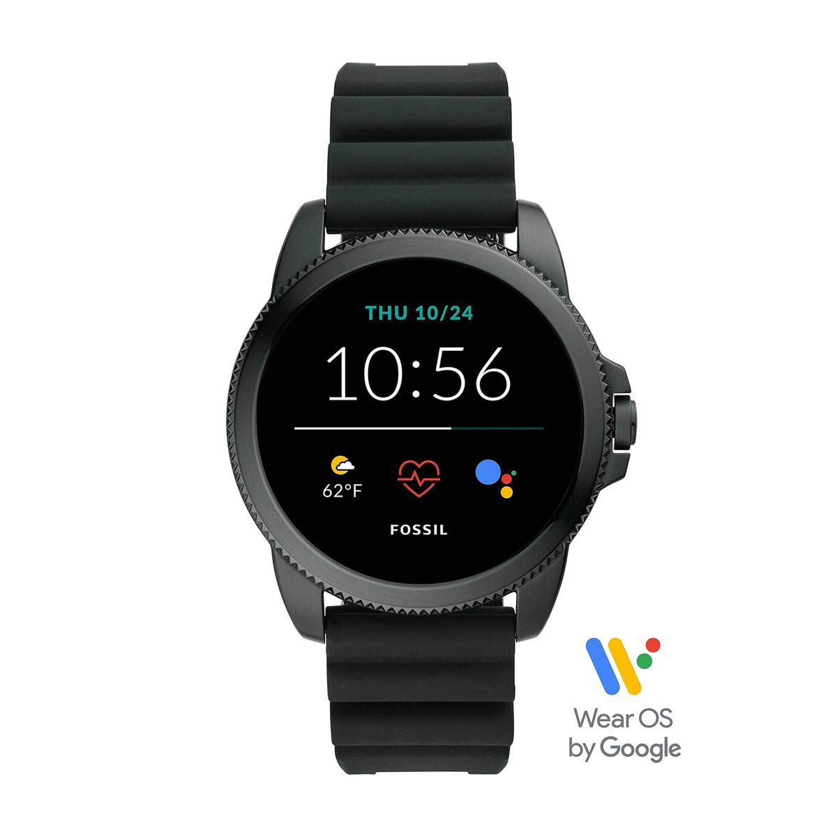 FOSSIL - (名)【新品未開封】FOSSIL GEN 5E SMARTWATCH BLACK Fossil - Gen 5e Smartwatch 44mm Silicone - Black - FTW4047