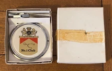 Vintage Philip Morris No 1 Club Car Badge with Screws and Clips in Original Box
