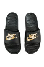 nike benassi slides metallic