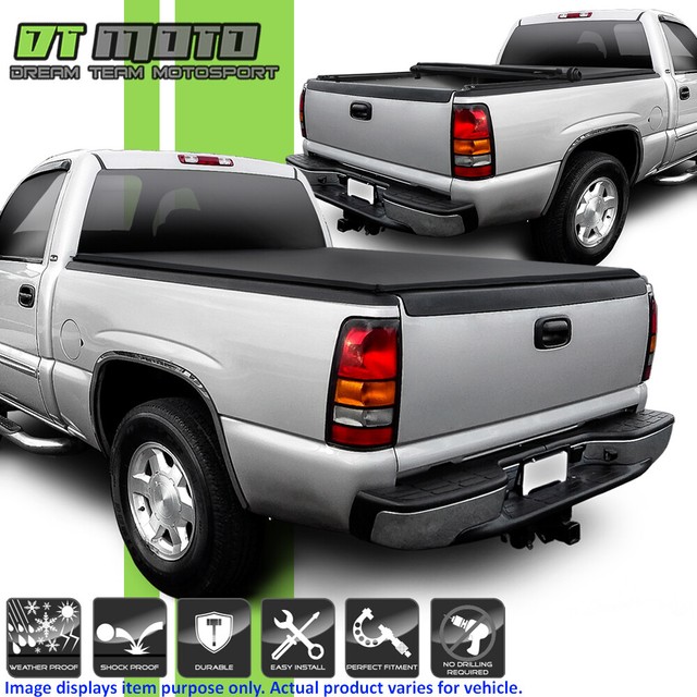 8ft for 19882006 2007 Chevy Silverado Tonneau Cover Roll Up truck bed