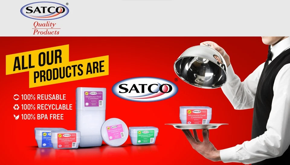 SATCO Plastic Food Containers with Lids 500ml/650ml Re-usable Microwave BPA Free - Image 3 of 4