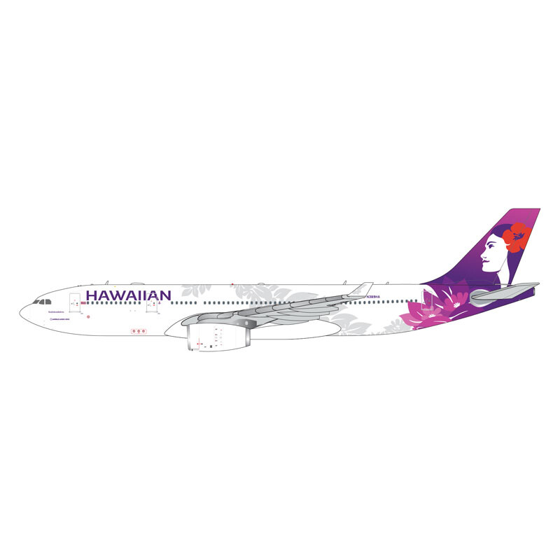 1:400 Geminijets Hawaiian Airlines Airbus A330-200 Airplane