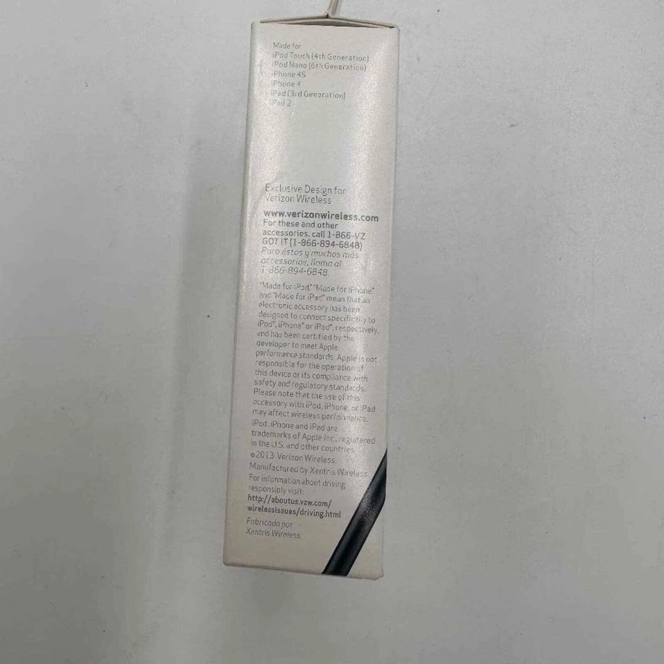 Cargador de vehículo VERIZON con cable enrollado fijo de 9 pies para iPod iPhone iPad Nuevo en caja Foto 3 de 4