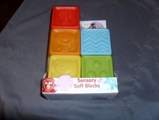 NEW Play Sensory Soft Blocks Ages 6 Months  BPA Free Embossed Patterns