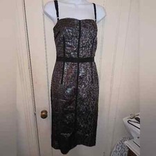 Dolce&Gabbana Spaghetti Strap Black Sheath Dress 38