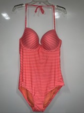 Old Navy XL One Piece Bathing Suit Underwire Padded Striped Lined Stretch NWT