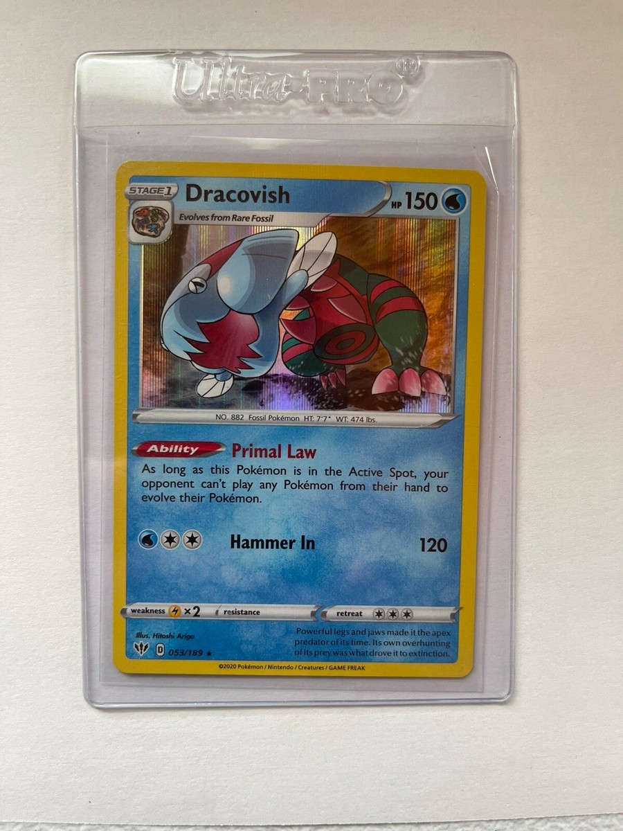 Pokemon Card Dracovish Darkness Ablaze Holo Rare 053/189 Near Mint Pokemon Card Dracovish Darkness Ablaze Holo Rare 053/189 Near Mint