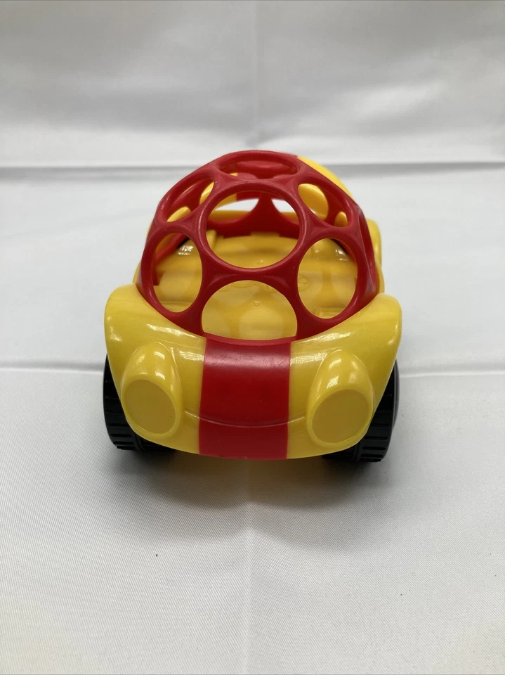 Kids II Inc OBall Rattle and Roll Car Baby Toy Red Yellow Colorful - Image 3 of 3