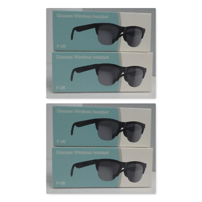 Lot of 4 F06 Smart Glasses Wireless Headset New