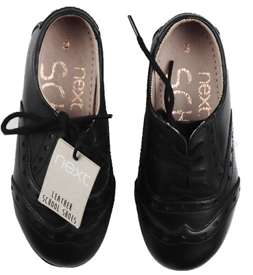 NEXT Mädchen schwarze Schulschuhe Größe 9 zz