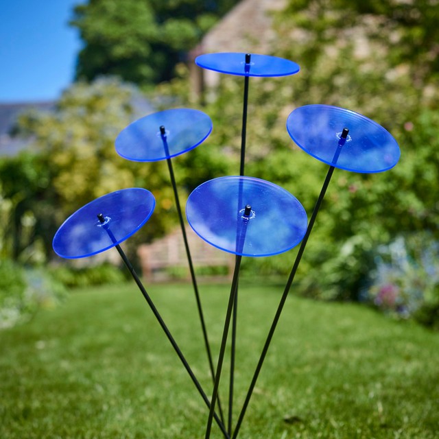 5x SunCatcher Decorative Garden Stakes Sun Disc, Fluorescent Accessory