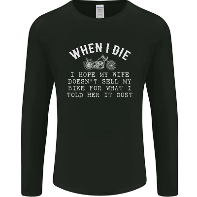 When I Die Motorrad Biker Herren Langärmelig Maglietta