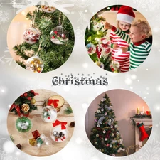 Large Fillable Christmas Ornament-Clear Plastic Shatterproof Ball for DIY Crafts