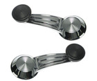 Window Crank Handle Set Chrome For Pontiac Cadillac Chevy Olds Buick Pair