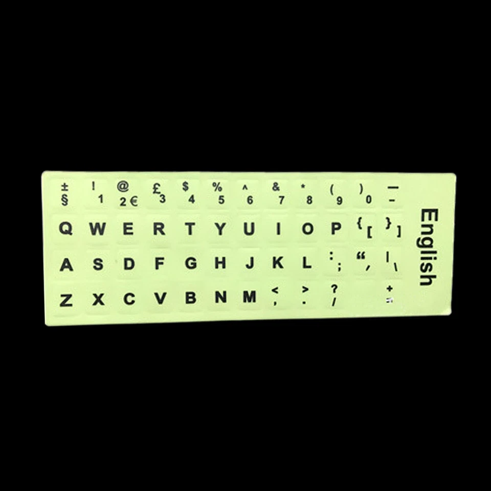 Luminous Keyboard Stickers Glow In Dark Film Layout Button for 10-17'' Laptop - Image 2 of 4