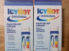 2 Icy Hot Original Therapy Pain Relief Creams Muscle & Joint  Pain 1.25 oz EACH