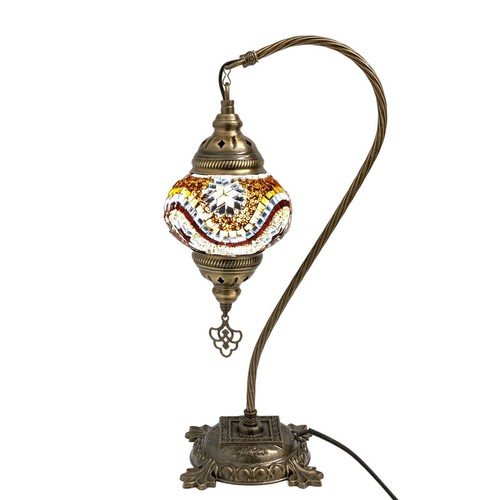Moroccan Turkish Mosaic Lamp Colourful Glass Handmade Table Desk Light FREE BULB - Picture 24 of 436