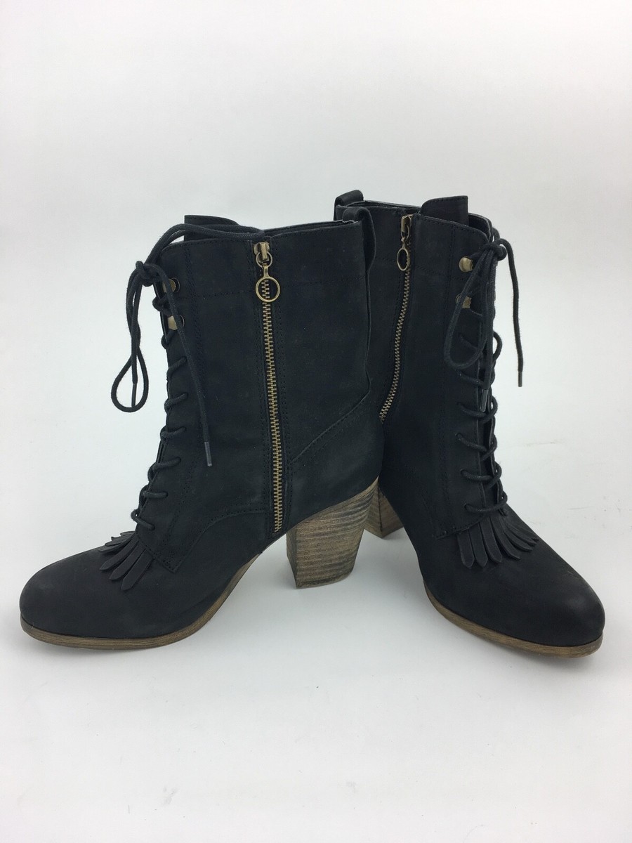 Ralph Lauren Denim Supply Pebbled Black Leather Lace-Up Combat Boots Side Zip Polo Ralph Lauren Ranger Tumbled Leather Boots | Saks Fifth  main image 4