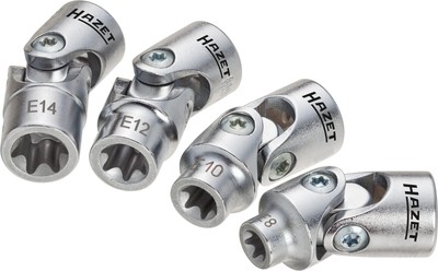HAZET Steckschlüssel Satz 880G-E/4   3/8 Zoll (10 mm) Vierkant hohl   Außen T...