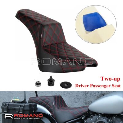 Driver Passenger 2-Up Seat Cushion For Harley Softail Street Bob FXBB 2018-2020