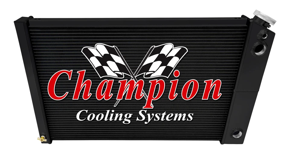 Radiador RR 3 filas DP acabado negro, 1,5,1,5 para Chevrolet Monte Carlo LS 1978-1987 Foto 3 de 4