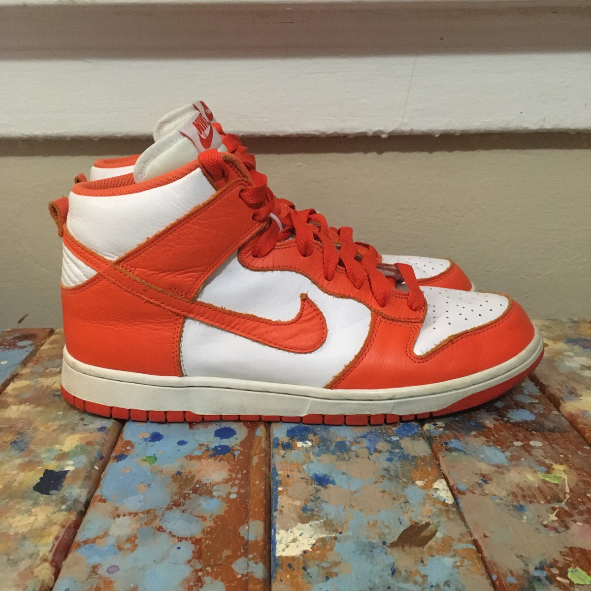 Nike Dunk High Retro QS Syracuse 2016 Size 10.5 ORANGE/WHITE RARE