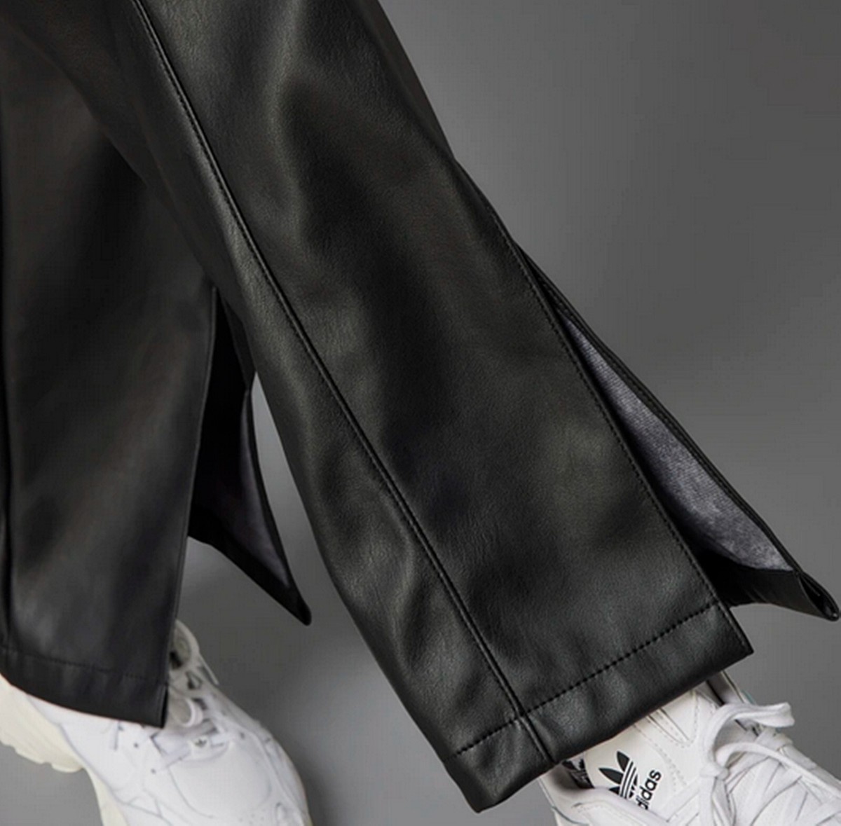 ADIDAS ORIGINALS ALWAYS ORIGINAL FAUX LEATHER TRACK PANTS