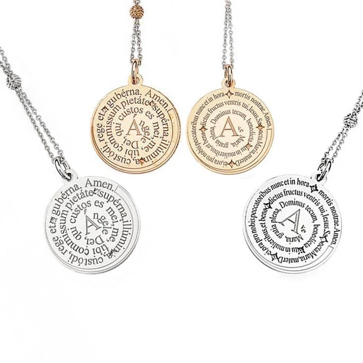 Collana Amen argento 925 con Angelo di zirconi bianchi CLPA