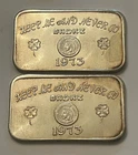 Vintage Pair of Keep Me And Never Go Broke 1 T-oz .999 Silver Bar….. 2 Oz Total