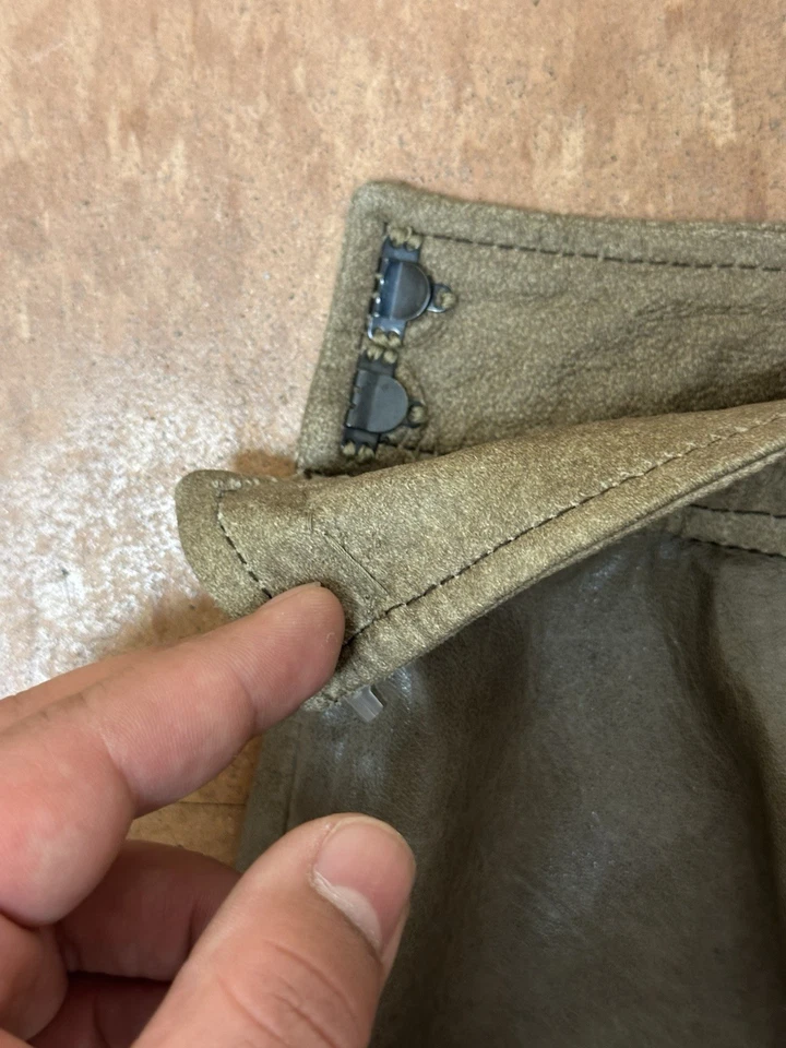 Falda lápiz de cuero DKNY vintage marrón talla 4 recta Donna Karan NY Y2K Foto 4 de 4