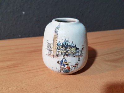 Vintage Jasba Keramik Vase Venedig Dekor 50er 60er