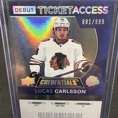 2021-22 Credentials #80 Lucas Carlsson 2020-21 Debut Ticket Access #/999
