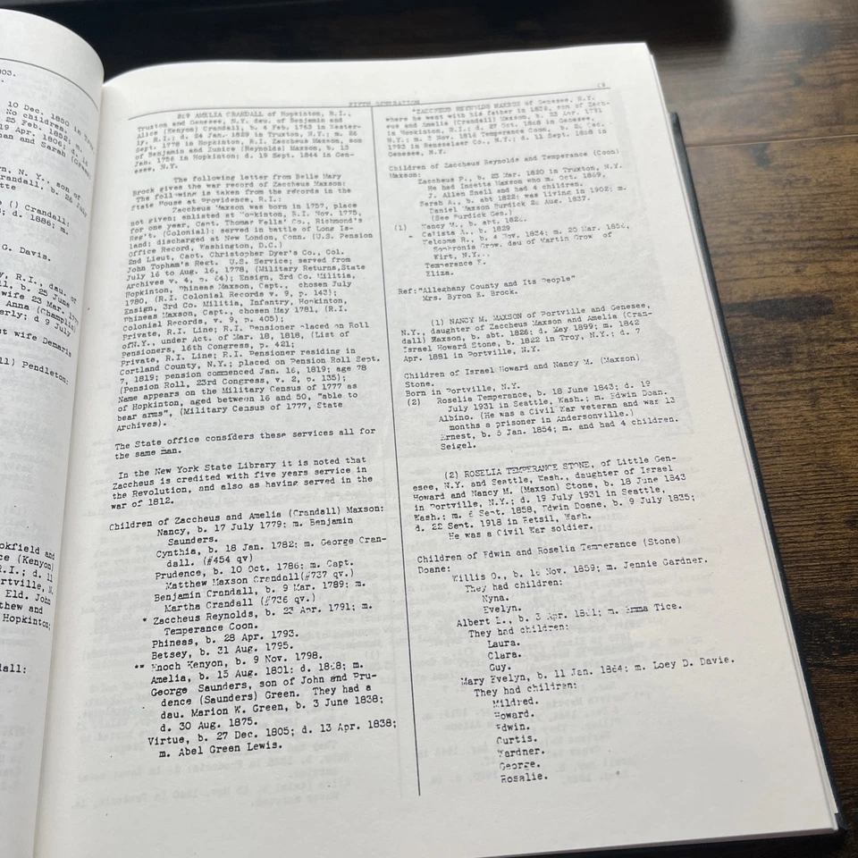 Elder John Crandall of Rhode Island and His Descendants Genealogy History Book - Image 4 of 4