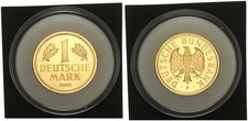 BRD 1 Goldmark 2001  F   1 DM Gold - 999,9  Stempelglanz   in original K. 134913