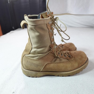 Addison Gore Tex Boots Mens 13 Tan Vibram Combat Suede Nylon  display picture 2