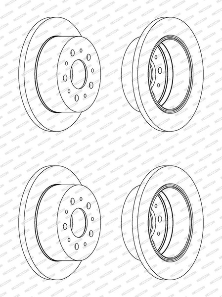 2X Ferodo 280Mm Bremsscheiben Voll Hinten Passend FüR CitroËN Jumper Fiat Ducato-image