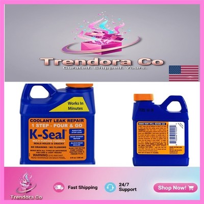 8oz Permanent Coolant Leak Repair - Pour & Go, Compatible with All Antifreeze