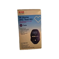 CVS A1C Home Test Kit Home Use Monitoring Glycemic Control 2 TESTS READ 