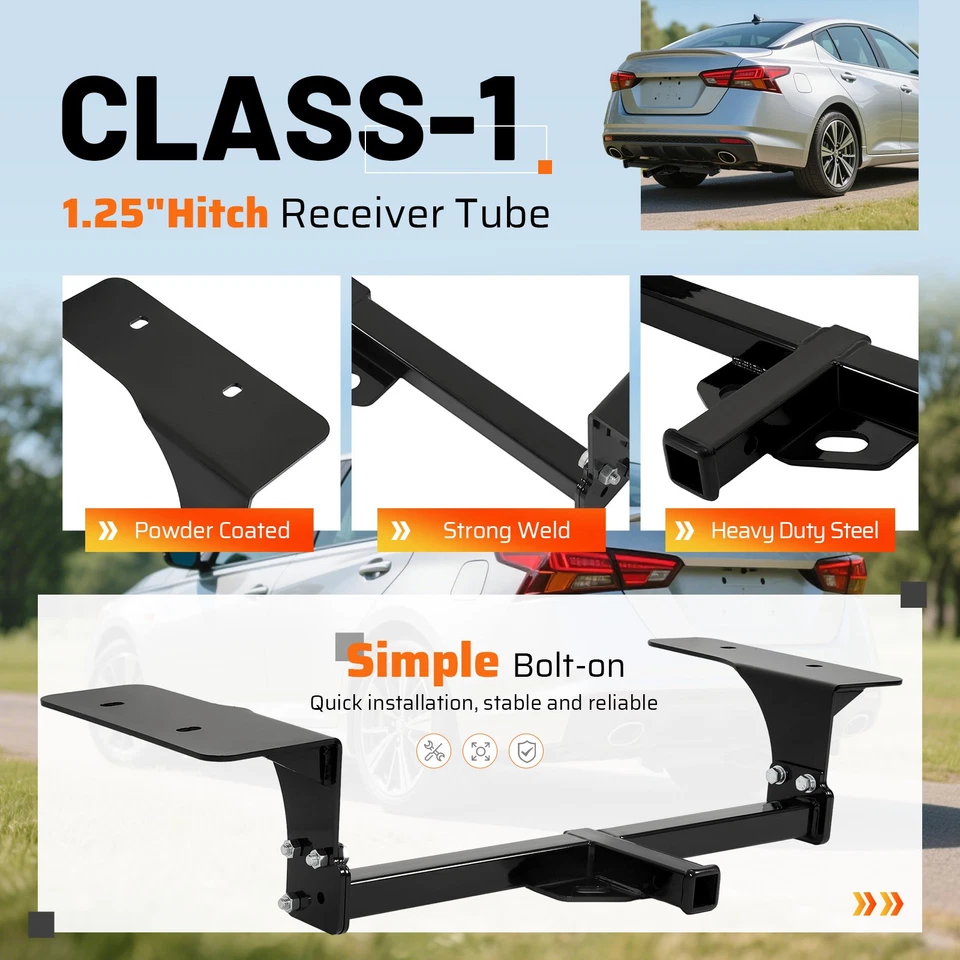 Class 1 Trailer Hitch 1.25" Receiver Towing For Nissan Altima 07-13 Maxima 09-21 Foto 3 de 4