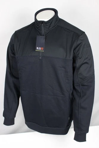 5.11 Tactical Men's 1/4 Zip Water Repellent Job Shirt 2.0 XL Fire Navy 720 Blue