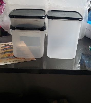 Tupperware Modular Mates SQUARE CONTAINERS 6 PIECE SET SIZE #1 #2 #3 BRAND NEW