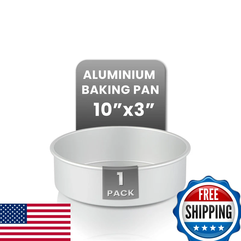 Restaurantware-Met Lux 10 X 3 Inch Straight-Sided Baking Tin 1 Round Cake Pan -