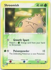 Shroomish Common EX Sandstorm SS Grass Reverse Holo 78/100 2003 LP