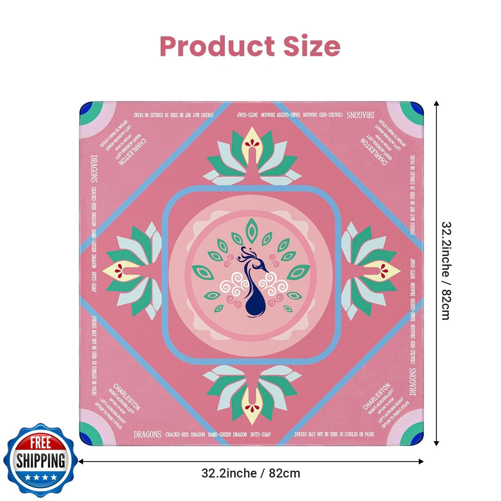 Mikccer Mahjong Mat, Non-Slip Noise Reduction Mahjong Table Mat