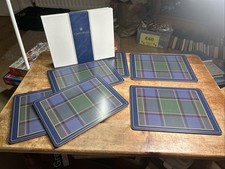 Highland Tartan Table Mats Placemats 6 Pimpernel Cork Backed Table Mats
