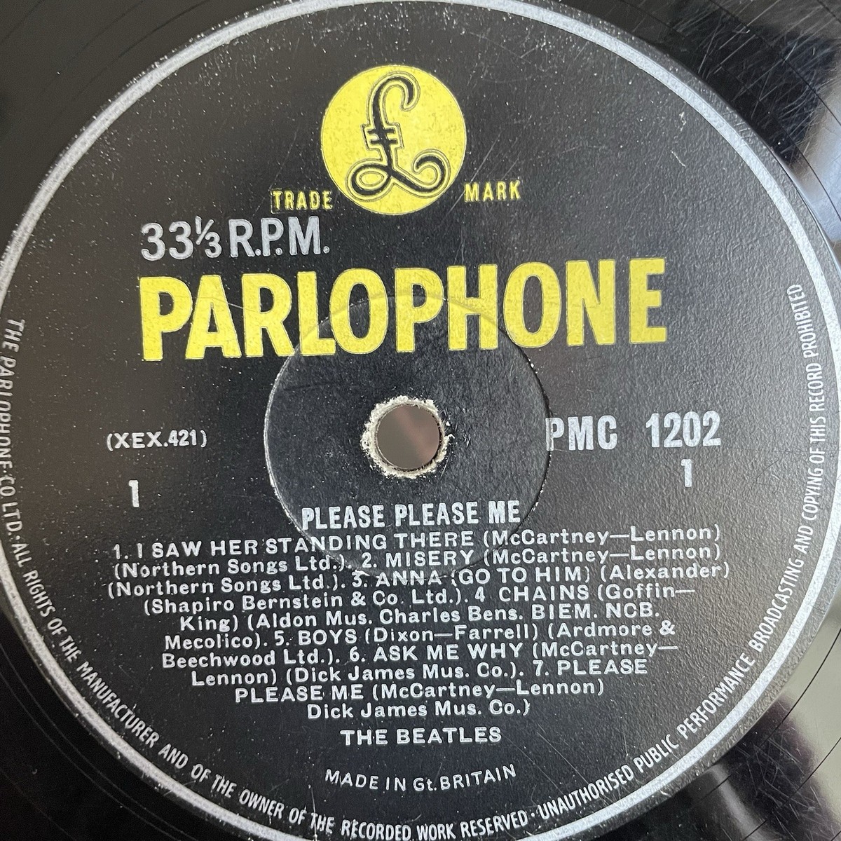 The Beatles – Please Please Me Vinyl Record 3RD UK Press No Small 